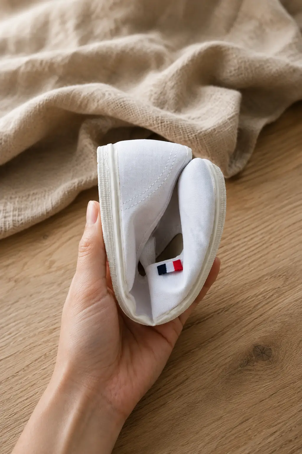 Jarmilky flexible canvas shoe details